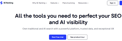 SE Ranking SEO tools