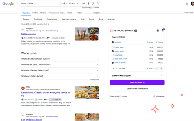 Keyword Surfer (Chrome Extension)