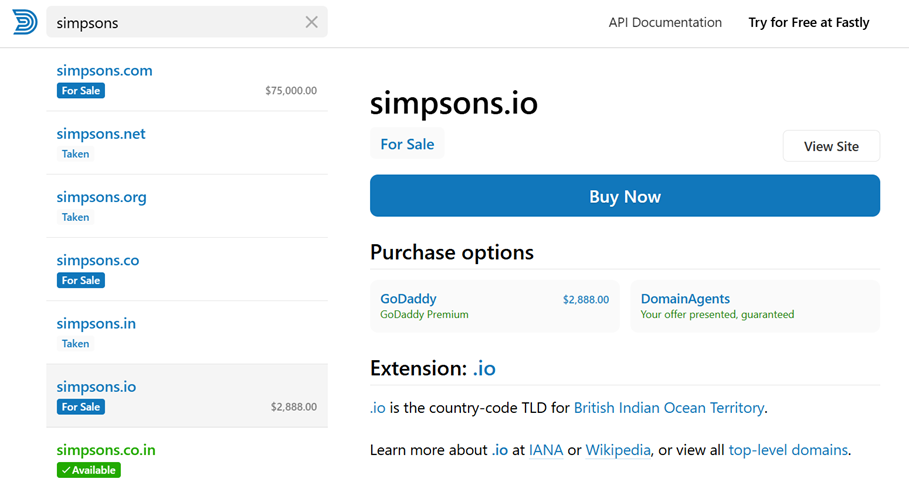 Domain search