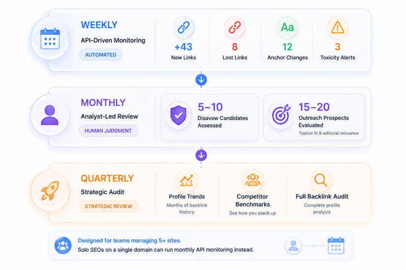 Weekly API checks