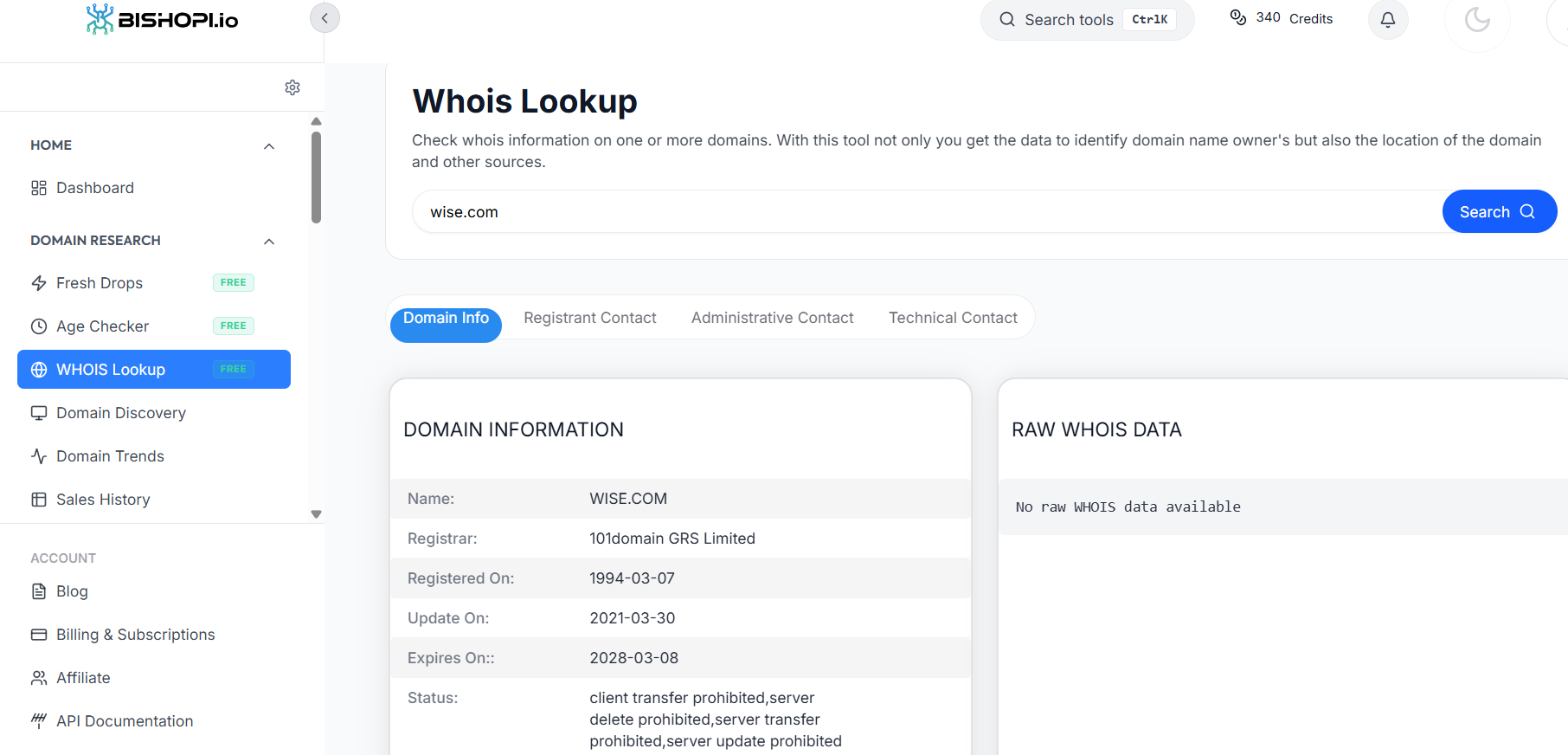Whois lookup